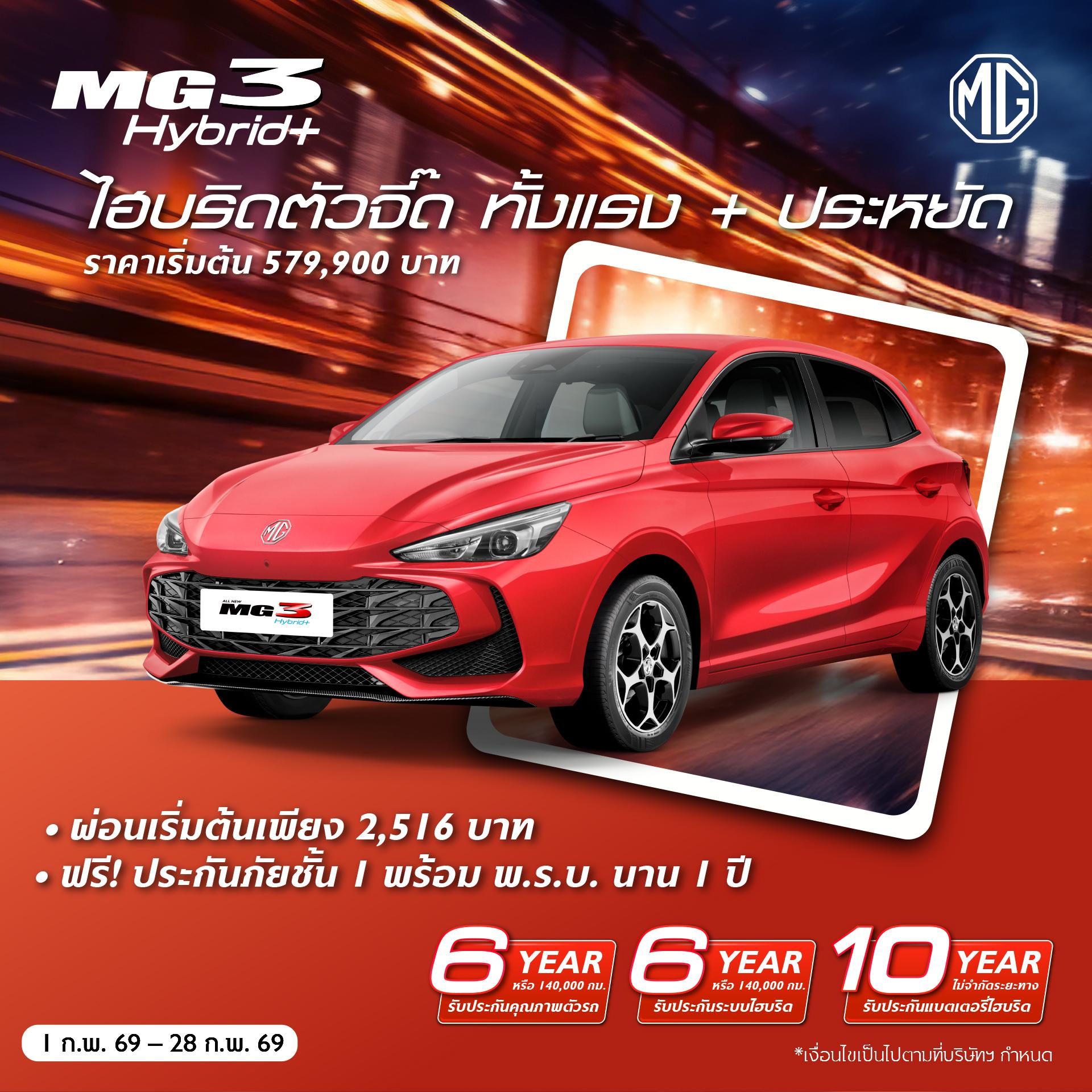 ALL NEW MG3 HYBRID+ ไฮบริดตัวจี๊ด แรง + ประหยัด